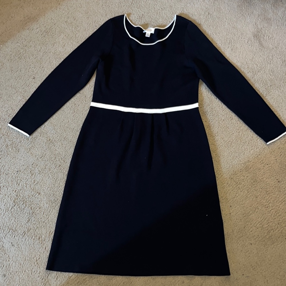Navy and white dress